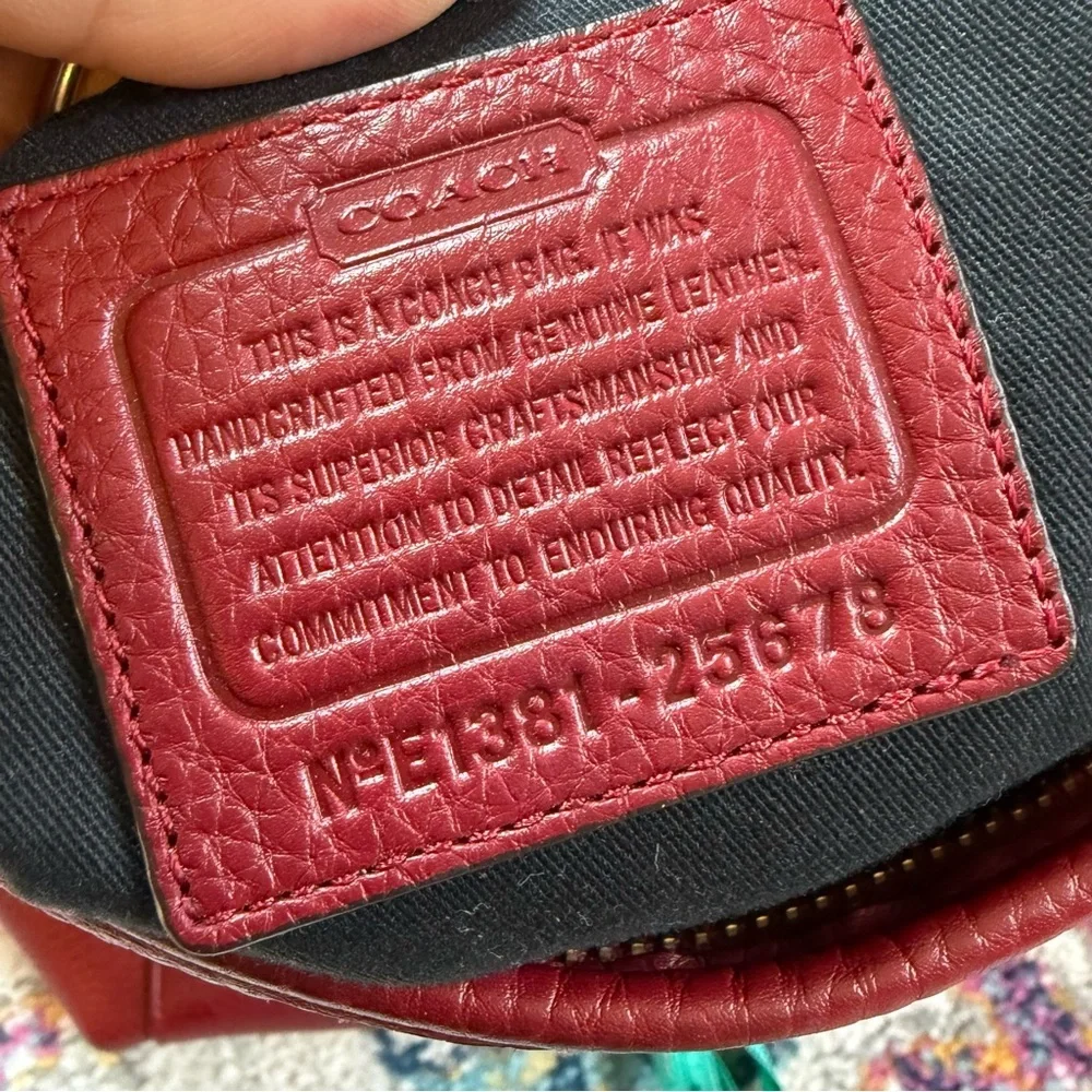 Coach Legacy Hobo Red Pebble Shoulder Bag E1381-25678